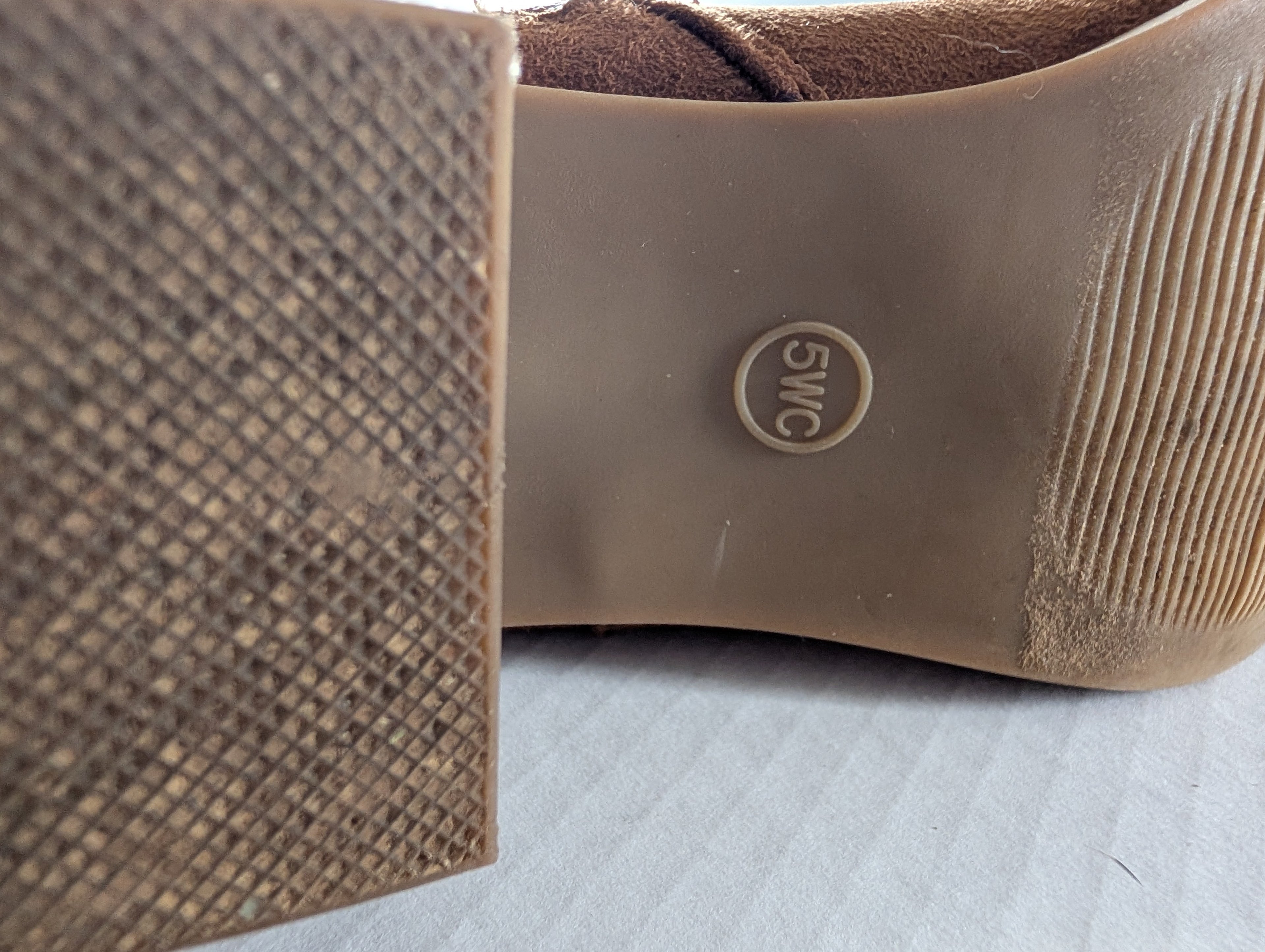 Target Women's Brown Knee-High Block Heel Boots - Size 5WC (Wide Calf) - Good