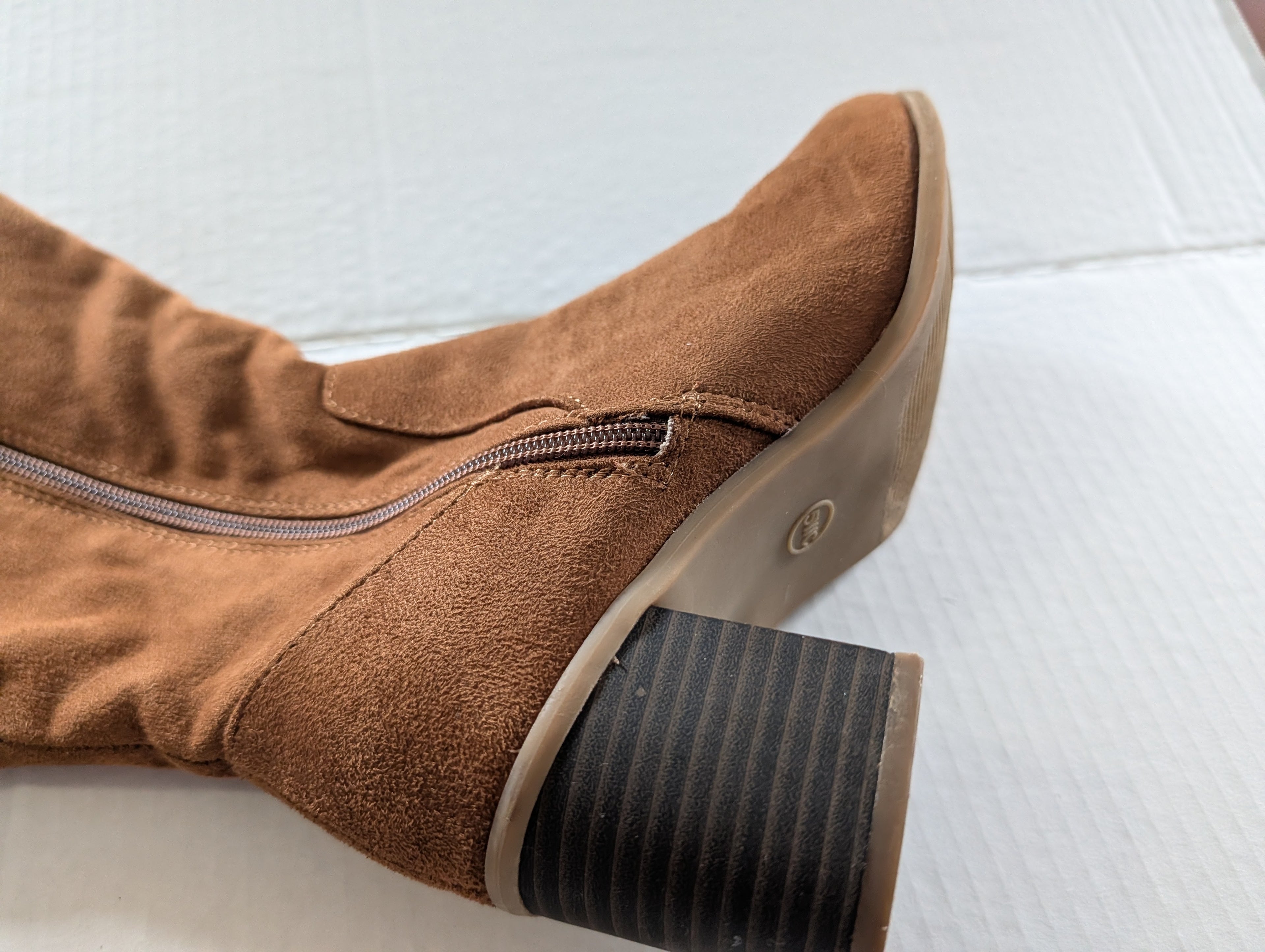 Target Women's Brown Knee-High Block Heel Boots - Size 5WC (Wide Calf) - Good