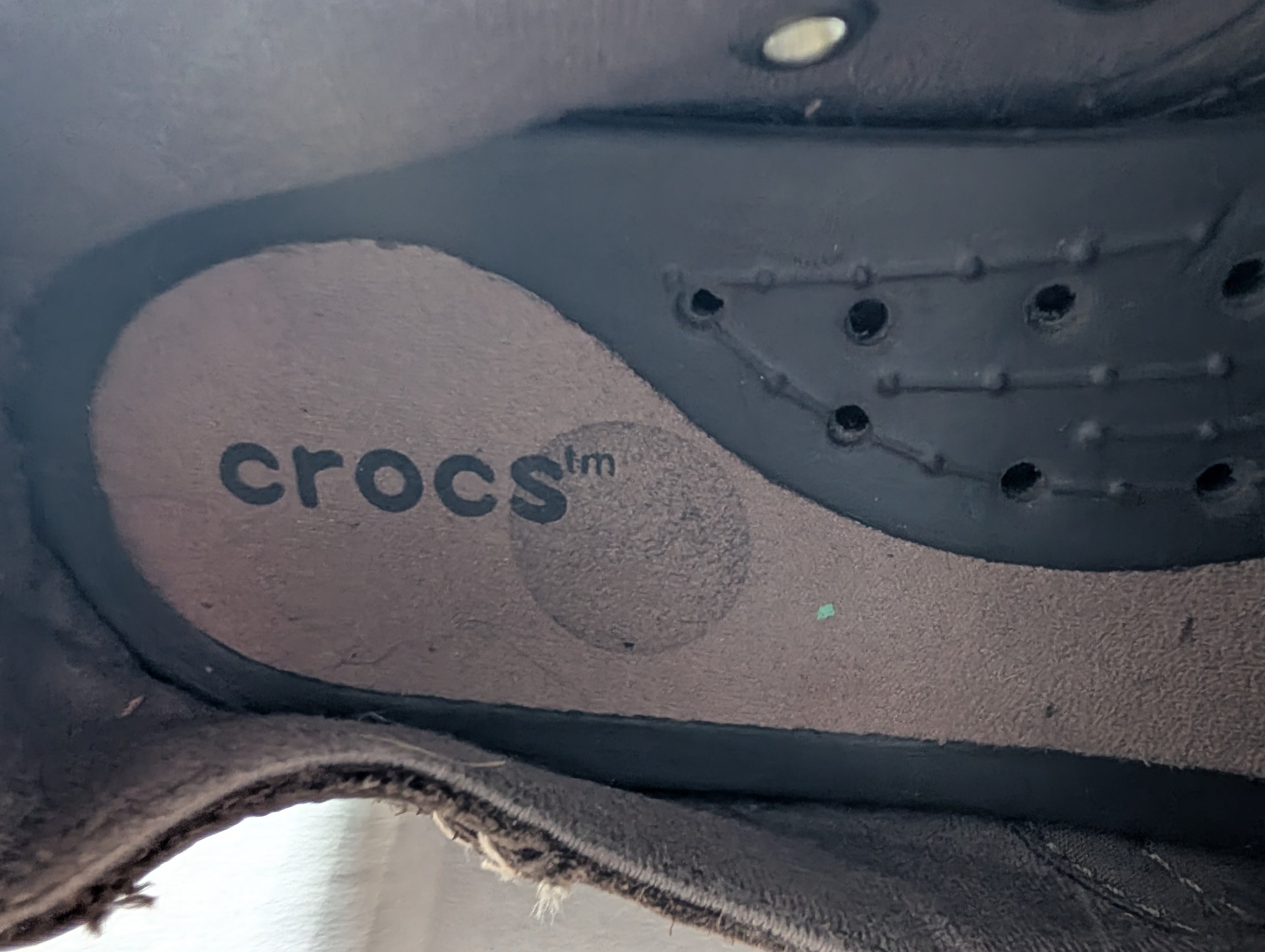 Crocs Men's Brown Canvas Slip-On Loafers - Size M8 - Good