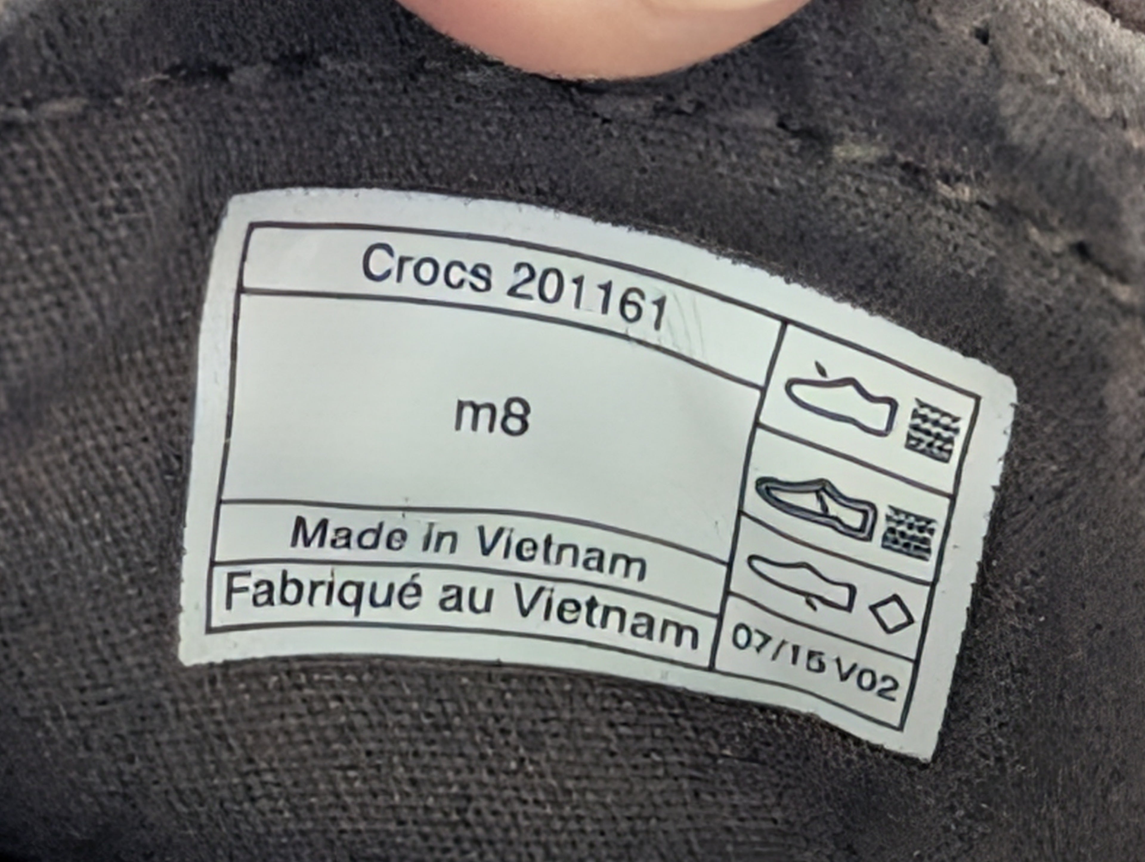 Crocs Men's Brown Canvas Slip-On Loafers - Size M8 - Good