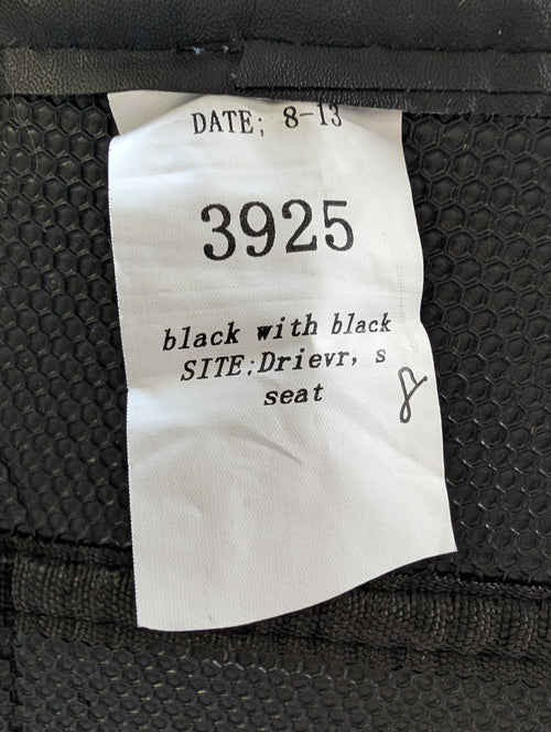 Black Quilted Faux Leather Car Seat Covers (Front/Driver) - Good